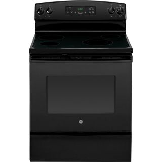 GE Smooth Surface Freestanding 5.3 cu ft Self Cleaning Electric Range (Black) (Common: 30 in; Actual 29.875 in)