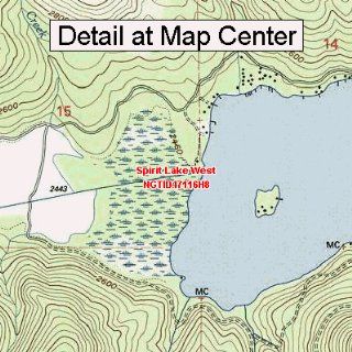 USGS Topographic Quadrangle Map   Spirit Lake West, Idaho (Folded/Waterproof) : Outdoor Recreation Topographic Maps : Sports & Outdoors