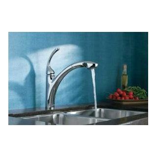 KOHLER K 10433 VS Forte Single Control Pullout Kitchen Sink Faucet with Color Matched Sprayhead and Lever Handle, Vibrant Stainless   Touch On Kitchen Sink Faucets  