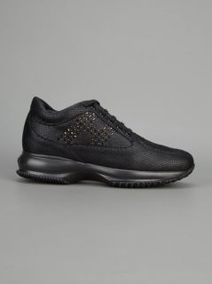 Hogan Calf Leather 'interactive Strass' Studded Trainer   Eraldo