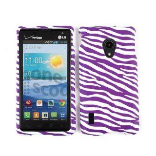 For Lg Lucid 2 Vs870 Purple Zebra On White Matte Texture Case Accessories: Cell Phones & Accessories