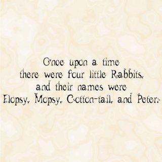 Once Upon A Time There Were Four Little Rabbits Flopsy Mopsy Cottontail Peter Wall Decal by Miss Decal, Inc.   Wall Decor Stickers