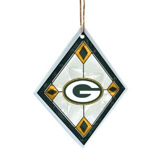 NFL Green Bay Packers Art Glass Ornament  Sports Fan Hanging Ornaments  Sports & Outdoors