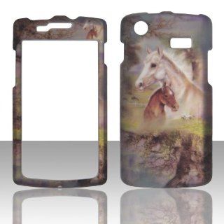 2D Racing Horses Samsung Captivate i897 Galaxy S Android at&t Case Cover Hard Phone Case Snap on Cover Rubberized Touch Faceplates: Cell Phones & Accessories