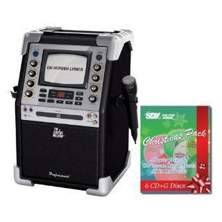 Singing Machine SMG 901 CD+G Karaoke System with Monitor & Christmas Songs Pack: Musical Instruments
