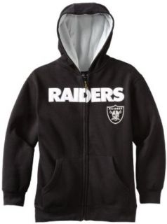 NFL Oakland Raiders 8 20 Youth Sportsman Full Zip Fleece Hoodie, Black, Small : Sports Fan Sweatshirts : Clothing
