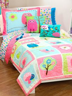 Owl Girl Quilt Set by Idea Nuova