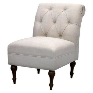 Skyline Upholstered Chair: Threshold Tufted Back Slipper Chair   Gray Linen