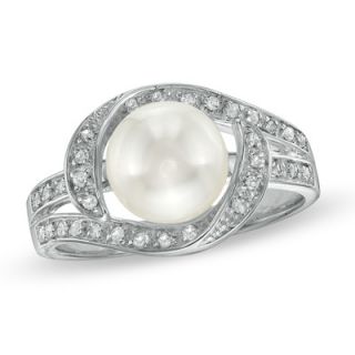 5mm Cultured Freshwater Pearl Ring in Sterling Silver with White