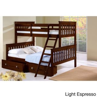 Mission Tilt Ladder Twin/full Storage Bunk Bed