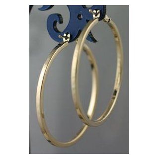 14K Solid Yellow Gold 30mm(1.18") Italian Classic Square Tube Hoop Earrings 2.36 Gram: Jewelry