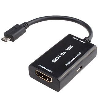USB to MHL HDMI Video Audio Adapter Cable for HTC Flyer Sensation EVO 3D EVO 4G, Samsung Galaxy S2 i9100: Cell Phones & Accessories