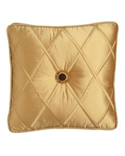 Gold Box Pillow with Rosette Center, 18Sq.