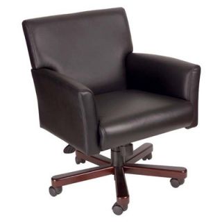 Boss Office Products Caressoft Mid Back Executive Chair with Box Arms B616
