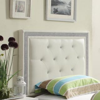 Williams Import Co. Breen Upholstered Headboard 898 Size: Twin, Finish: White