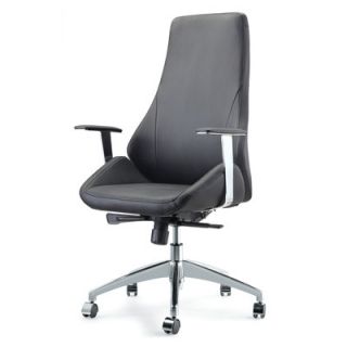Pastel Furniture Canjun Executive Office Chair CJ 164 CH AL Color: Black
