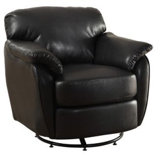 Monarch Specialties Inc. Leather Look Swivel Lounge Chair I 806 Color: Black