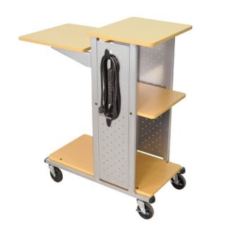 Luxor Mobile Presentation Station with Casters and Electric WPS4E AS
