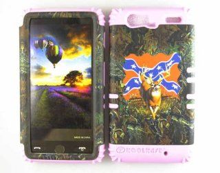 For Motorola Droid Razr Maxx XT913 Hard Light Pink Skin+Camo Rebel Flag Snap New: Cell Phones & Accessories