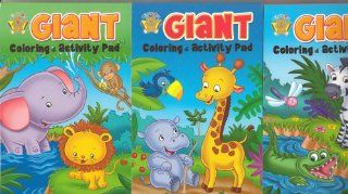 Bendon Giant Coloring & Activity Pad Set of Three: Toys & Games