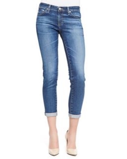 Womens Stilt Skinny Roll Up Jeans, 11 Years Journey Blue   AG Adriano
