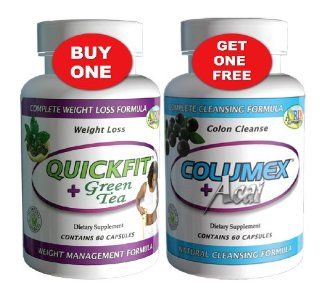 Quickfit + Green Tea Weight Loss Formula Plus Free Colon Cleanser: Health & Personal Care