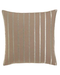 Pillow w/ Metallic Stripe Embroidery, 20Sq.