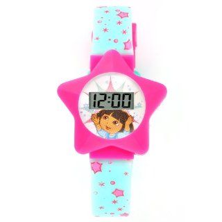 Dora the Explorer Kids' DTE899G Star Case Pink and blue strap Digital Watch: Watches