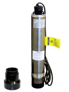Pump, Deep Well Submersible Pump, 1 Hp, 230V, 33 Gpm, 207 feet, Stainless Steel, Long Life : Portable Power Water Pumps : Patio, Lawn & Garden