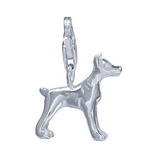 VINANI brand Germany 925 Sterling Silver Charm Pendant Dog Dobermann HUN: Jewelry