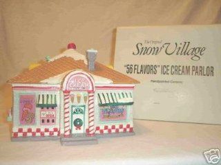 Dept 56 Snow Village 56 Flavors Ice Cream Parlor 51519 : Holiday Collectible Buildings : Everything Else