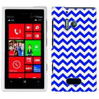 Nokia Lumia 928 Chevron Zig Zag Blue & White Phone Case Cover: Cell Phones & Accessories
