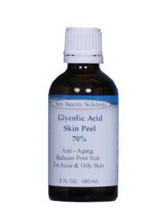 (2 oz / 60 ml) GLYCOLIC Acid 70% Skin Chemical Peel   Unbuffered   Alpha Hydroxy (AHA) For Acne, Oily Skin, Wrinkles, Blackheads, Large Pores & More (from Skin Beauty Solutions): Health & Personal Care