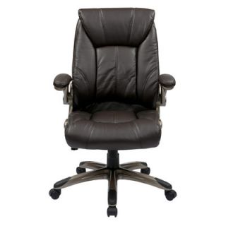 Office Star Mid Back Managers Chair with Padded Flip Arms FLH24981 U1