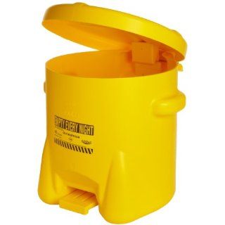 Eagle 933 FL Oily Waste Polyethylene Safety Can with Foot Lever, 6 Gallon Capacity, Red: Industrial & Scientific