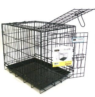 YML 24 Inch 2 Door Heavy Duty Dog Crate, Black : Pet Crates : Pet Supplies