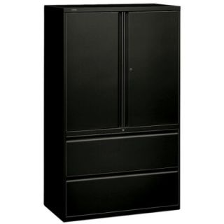 HON 800 Series 42 Lateral File Storage Cabinet 895 Finish Black