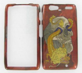 Motorola XT913 (Droid Razr Maxx) Skull w/Dragon Protective Case: Cell Phones & Accessories