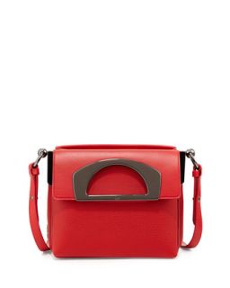 Mini Passage Leather Crossbody Bag, Red   Christian Louboutin