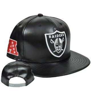 NFL New Era 9Fifty 950 Miadol Faux Leather Snapback Flat Hat Cap Oakland Raiders : Sports Fan Baseball Caps : Sports & Outdoors