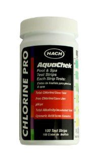 New Aquachek 542199 Pro Swimming Pool Spa 5 in 1 Test Kit Strips 5 Way 100 pack : Aquacheck Test Strips : Patio, Lawn & Garden