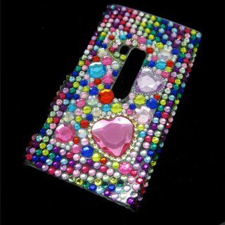 3d Bling Rhinestone Crystal Diamond Back Cover Case for Nokia Lumia 920 Design #C + Wristband with Our Shop Logo: Cell Phones & Accessories