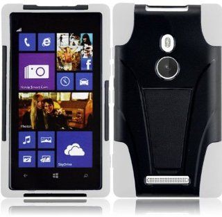 Nokia Lumia 925 ( T Mobile ) Phone Case Accessory BlackWhite Dual Protection Impact Hybrid Cover with Free Gift Aplus Pouch: Cell Phones & Accessories