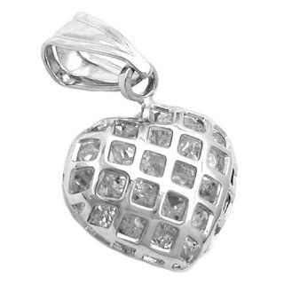 Pendant heart zirconia silver 925: Heart Shaped Pendants: Jewelry