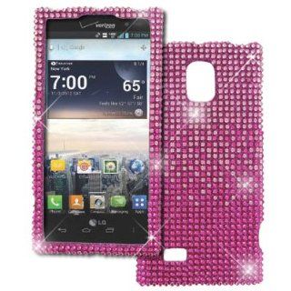 EMPIRE Verizon LG Spectrum 2 VS930 Full Diamond Bling Hard Case Cover, Hot Pink to Pink Fade: Cell Phones & Accessories