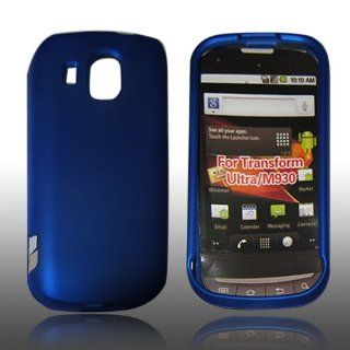 NEW BLUE Rubberized Hard Case Cover Skin For Boost Mobile Samsung SPH M930: Cell Phones & Accessories