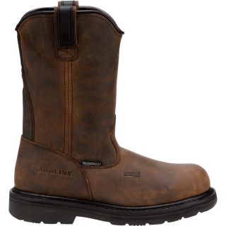 Carolina Waterproof Safety-Toe EH Wellington Boot — Dark Brown