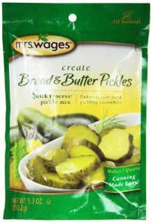 Mrs. Wages Bread 'n Butter Pickle Mix, 5.30 Ounce Packets, (Pack of 6) : Dill Pickles : Grocery & Gourmet Food
