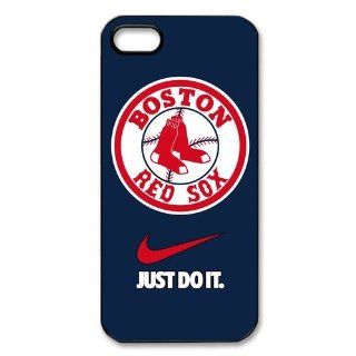 Personalized Desgin MLB Boston Red Sox Iphone 5 5S Just Do It Cover Case Cell Phones & Accessories