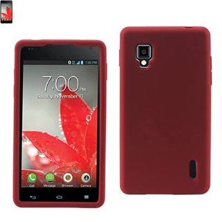 Reiko SLC10 LGLS970RD Slim and Durable Silicone Protective Case LG Optimus G LS970   Retail Packaging   Red: Cell Phones & Accessories